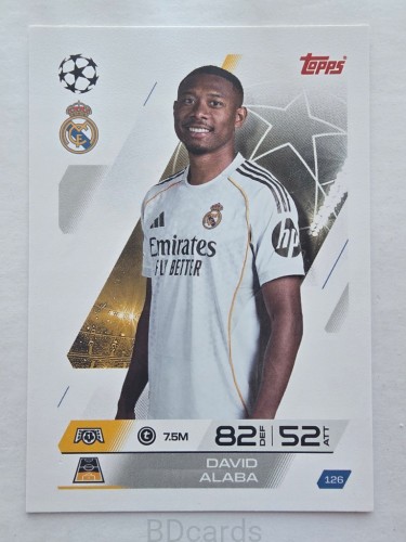 2025-26 Topps Match Attax David Alaba Real Madryt /F