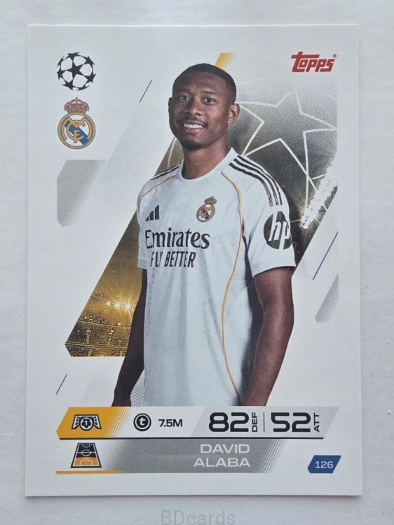 2025-26 Topps Match Attax David Alaba Real Madryt /F