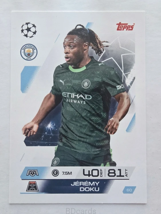 2025-26 Topps Match Attax Yeremy Doku Manchester City /F