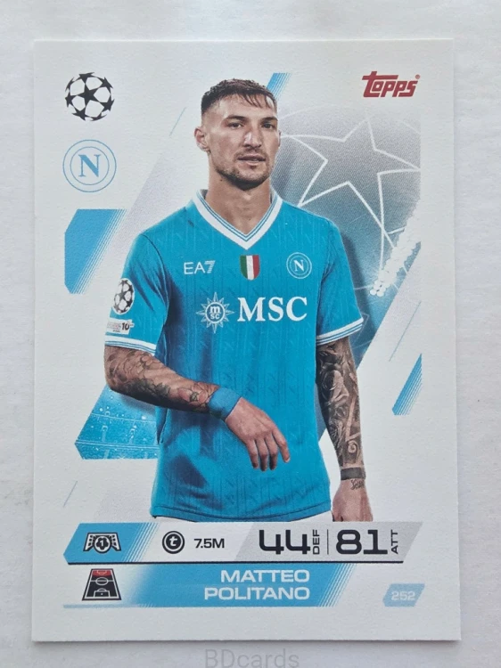 2025-26 Topps Match Attax Matteo Politano Napoli /F