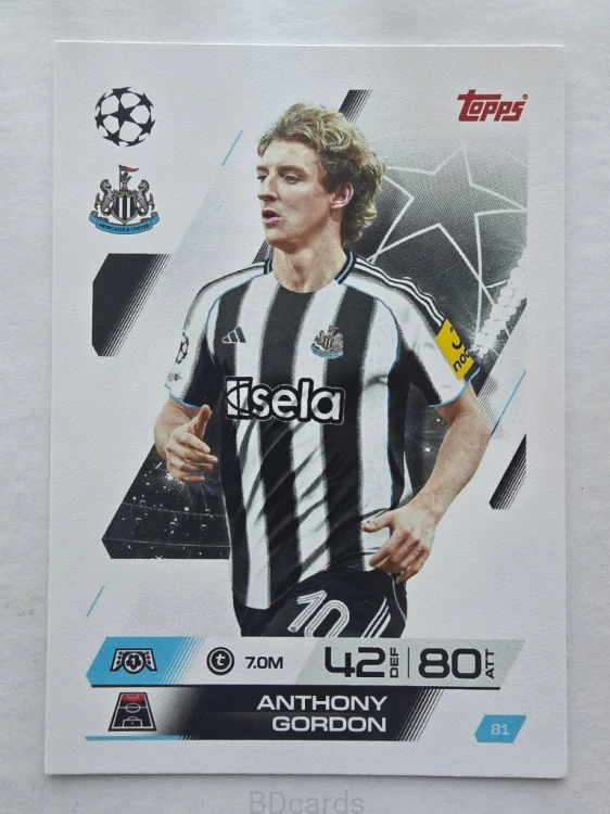2025-26 Topps Match Attax Anthony Gordon Newcastle United /F