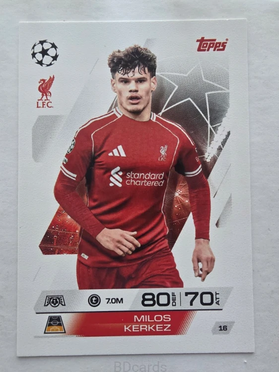 2025-26 Topps Match Attax Milos Kerkez Liverpool /F