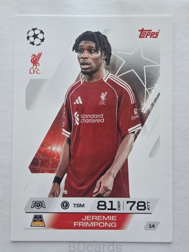 2025-26 Topps Match Attax Jeremie Frimpong Liverpool /F