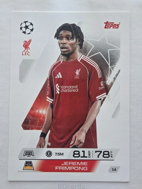 2025-26 Topps Match Attax Jeremie Frimpong Liverpool /F