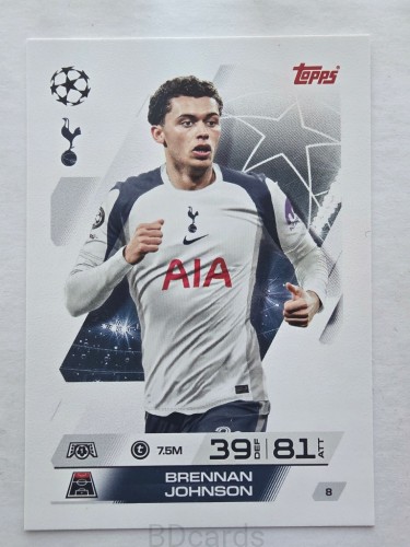 2025-26 Topps Match Attax Brennan Johnson Tottenham /F