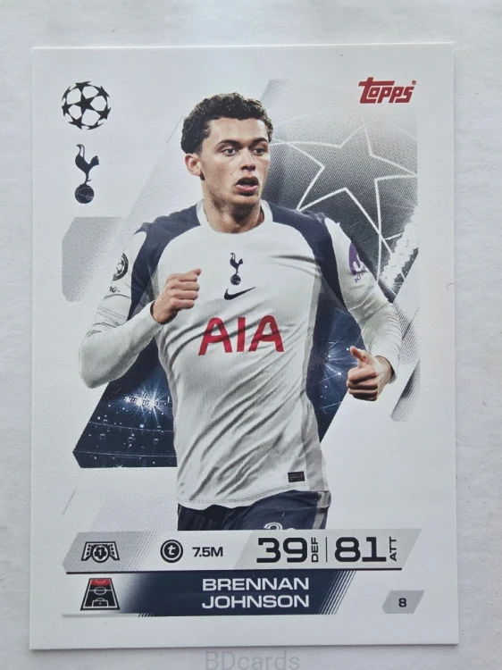 2025-26 Topps Match Attax Brennan Johnson Tottenham /F