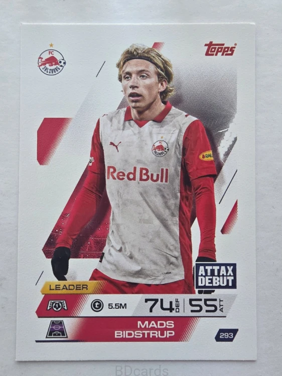 2025-26 Topps Match Attax Mads Bidstrup Fc Salzburg /F