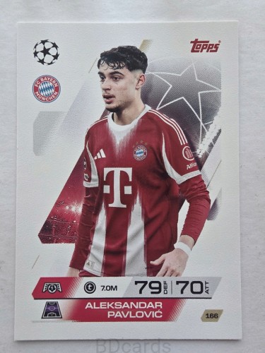 2025-26 Topps Match Attax Aleksandar Pavlović Bayern Monachium /F