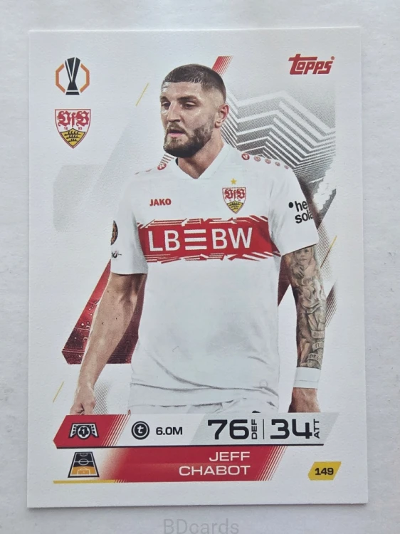 2025-26 Topps Match Attax Jeff Chabot VFB Stuttgart /F