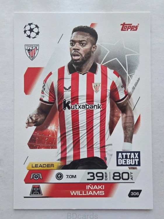 2025-26 Topps Match Attax Inaki Williams Atletic Bilbao /F