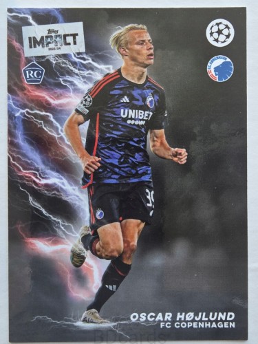 2023-24 Topps Impact Oscar Hojlund FC Kopenhagen /FI18