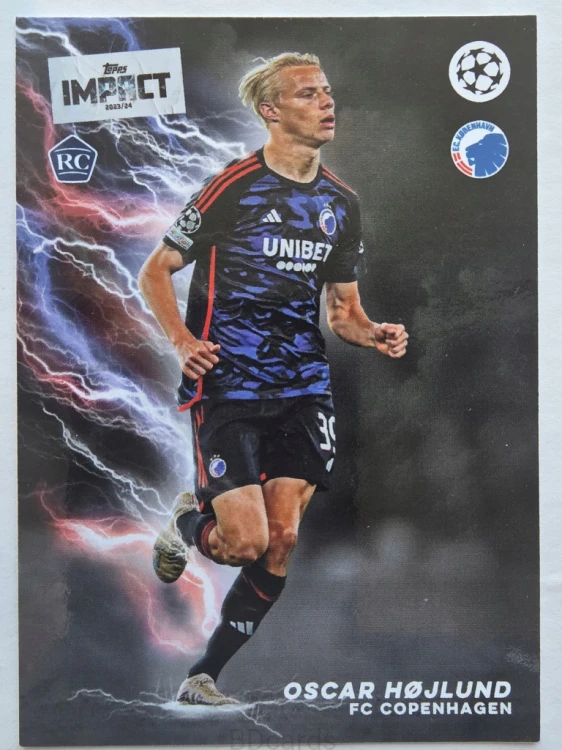 2023-24 Topps Impact Oscar Hojlund FC Kopenhagen /FI18