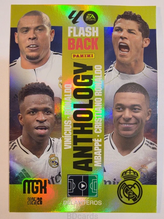 2025-26 Panini Megacracks Ronaldo Mbappe Real Madryt Flash Back /A83