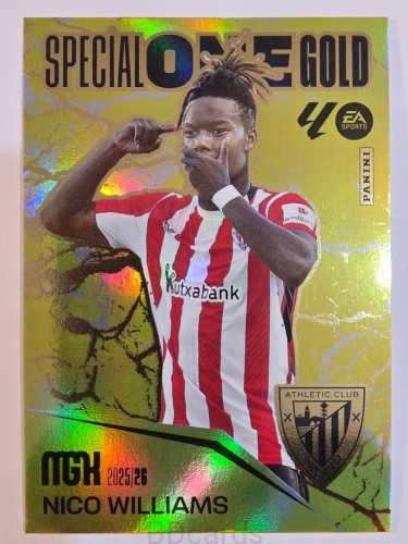 2025-26 Panini Megacracks Nico Williams Atletic Bilbao Special Gold /A83