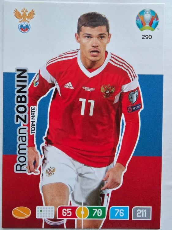 2020 Panini Euro Roman Zobnin Rosja Nr 290 /O