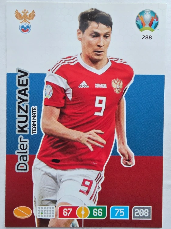 2020 Panini Euro Daler Kuzyaev Rosja Nr 288 /O