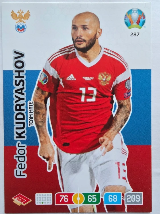 2020 Panini Euro Fedor Kudryashov Rosja Nr 287 /O
