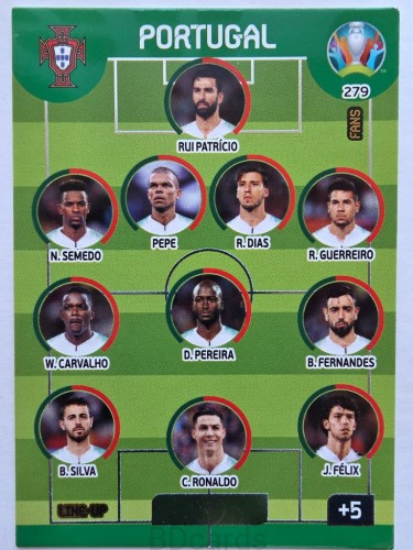 2020 Panini Euro Line-Up Portugalia Nr 279 /O