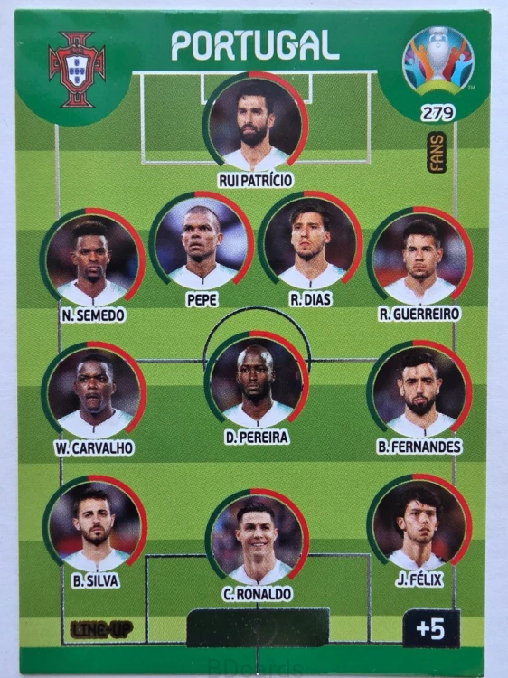 2020 Panini Euro Line-Up Portugalia Nr 279 /O