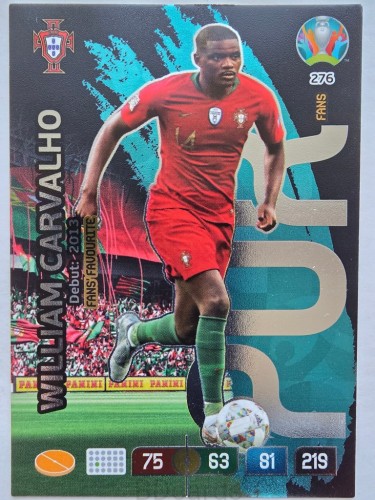 2020 Panini Euro William Carvalho Fans Favourite Portugalia Nr 276 /O