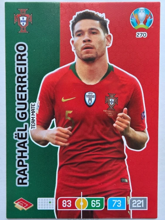 2020 Panini Euro Raphael Guereiro Portugalia Nr 270 /O