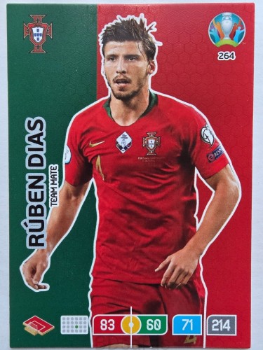 2020 Panini Euro Ruben Dias Portugalia Nr 264 /O