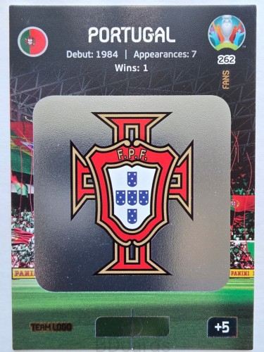 2020 Panini Euro Team Logo Portugalia Nr 262 /O
