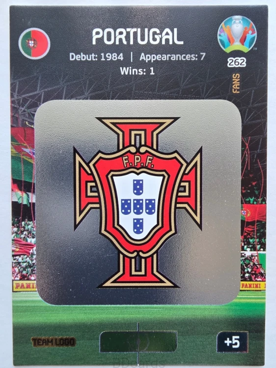 2020 Panini Euro Team Logo Portugalia Nr 262 /O