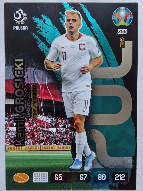 2020 Panini Euro Kamil Grosicki Fans Favourite Polska Nr 258 /O