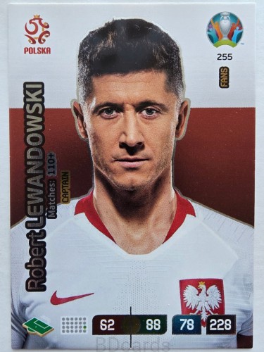 2020 Panini Euro Robert Lewandowski Captain Polska Nr 255 /O