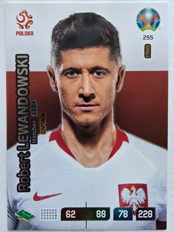 2020 Panini Euro Robert Lewandowski Captain Polska Nr 255 /O