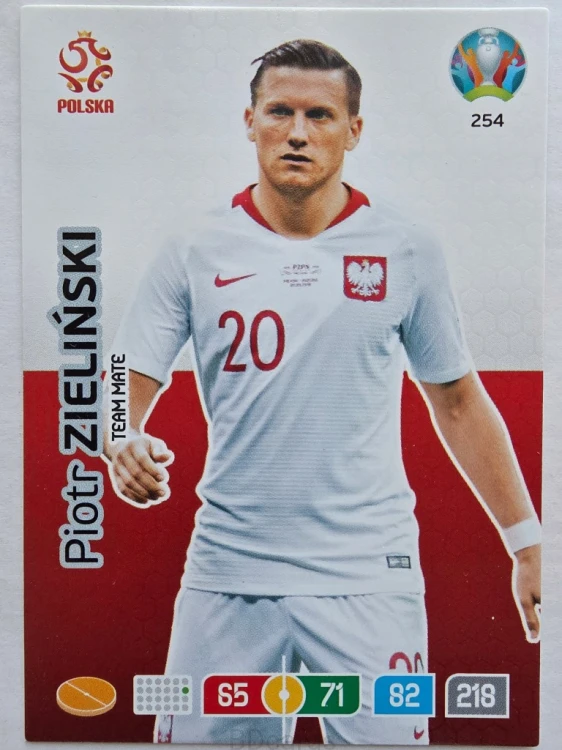 2020 Panini Euro Piotr Zieliński Polska Nr 254 /O