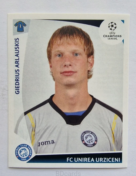 2009-10 Panini Champions Giedrius Arlauskis FC Unirea Urziceni /CL