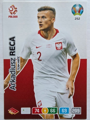 2020 Panini Euro Arkadiusz Reca Polska Nr 252 /O