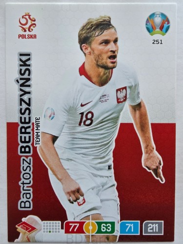 2020 Panini Euro Bartosz Bereszyński Polska Nr 251 /O