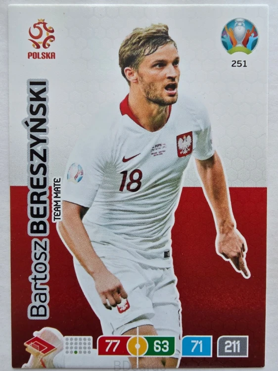 2020 Panini Euro Bartosz Bereszyński Polska Nr 251 /O