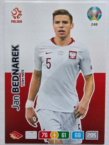 2020 Panini Euro Jan Bednarek Polska Nr 248 /O