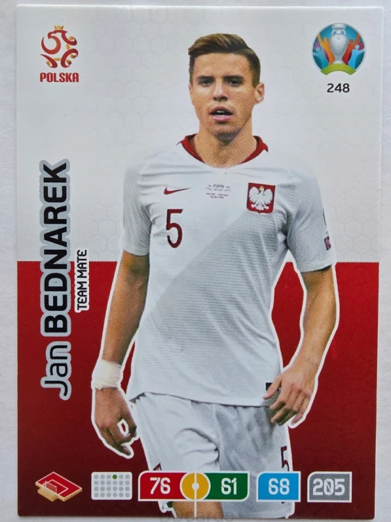 2020 Panini Euro Jan Bednarek Polska Nr 248 /O