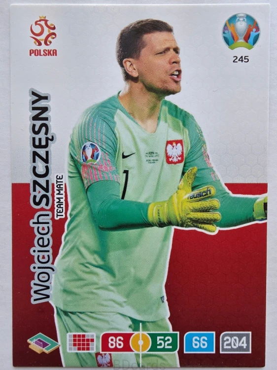 2020 Panini Euro Wojciech Szczęsny Polska Nr 245 /O