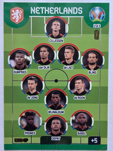 2020 Panini Euro Line-Up Holandia Nr 243 /O