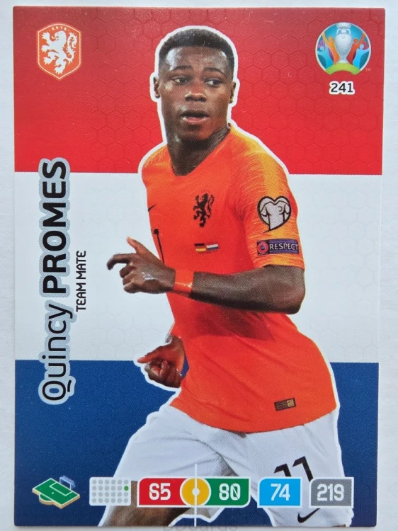2020 Panini Euro Quincy Promes Holandia Nr 241 /O