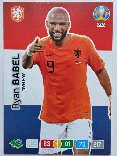 2020 Panini Euro Ryan Babel Holandia Nr 238 /O