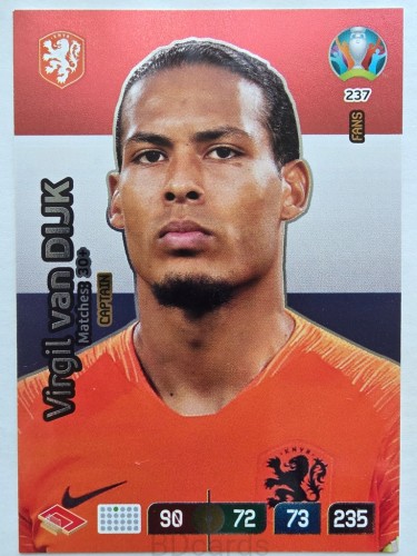 2020 Panini Euro Virgil Van Dijk Holandia Nr 237 /O