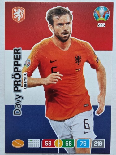 2020 Panini Euro Davy Propper Holandia Nr 235 /O