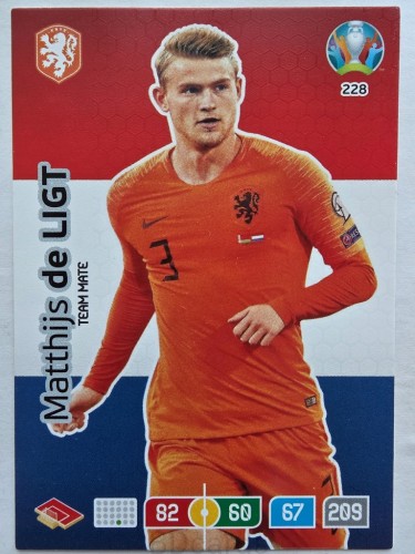 2020 Panini Euro Matthijs de Ligt Holandia Nr 228 /O