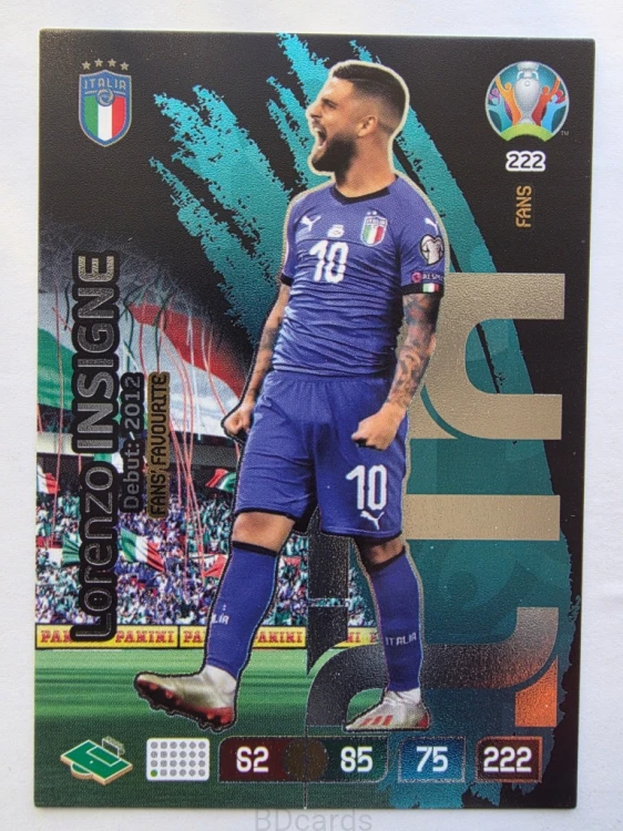 2020 Panini Euro Lorenzo Insigne Fans Favourite Włochy Nr 222 /O