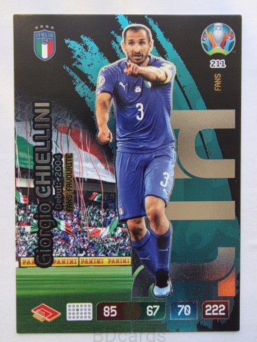 2020 Panini Euro Giorgio Chiellini Fans Favourite Włochy Nr 211 /O