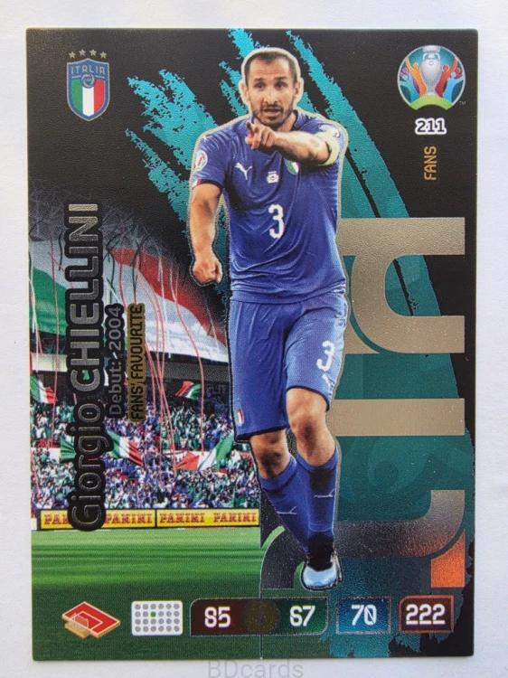 2020 Panini Euro Giorgio Chiellini Fans Favourite Włochy Nr 211 /O