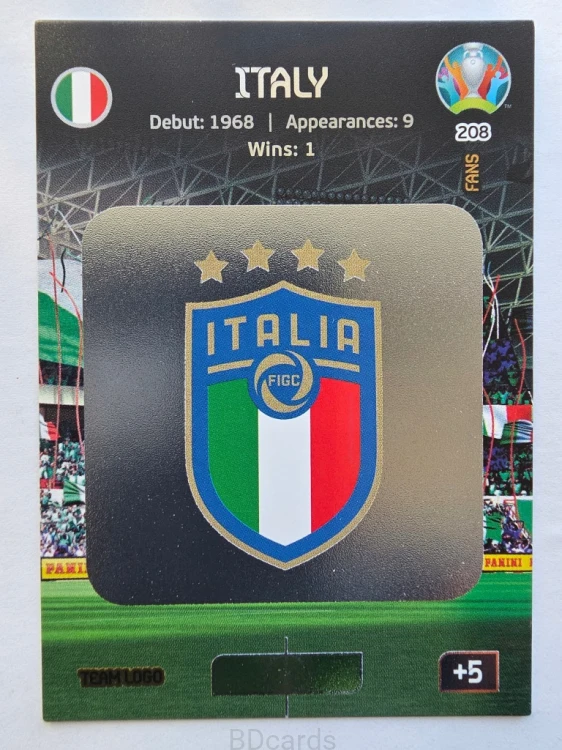 2020 Panini Euro Team Logo Włochy Nr 208 /O