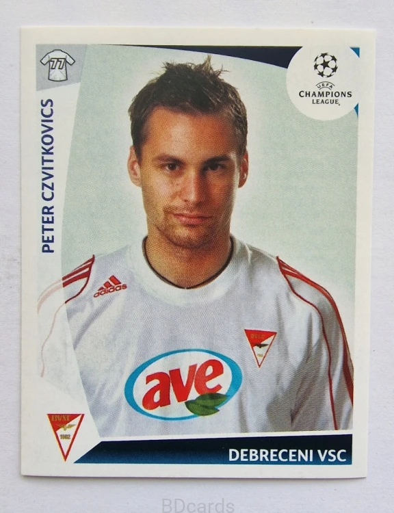 2009-10 Panini Champions League Peter Czvitkovics Debreceni VSC /CL
